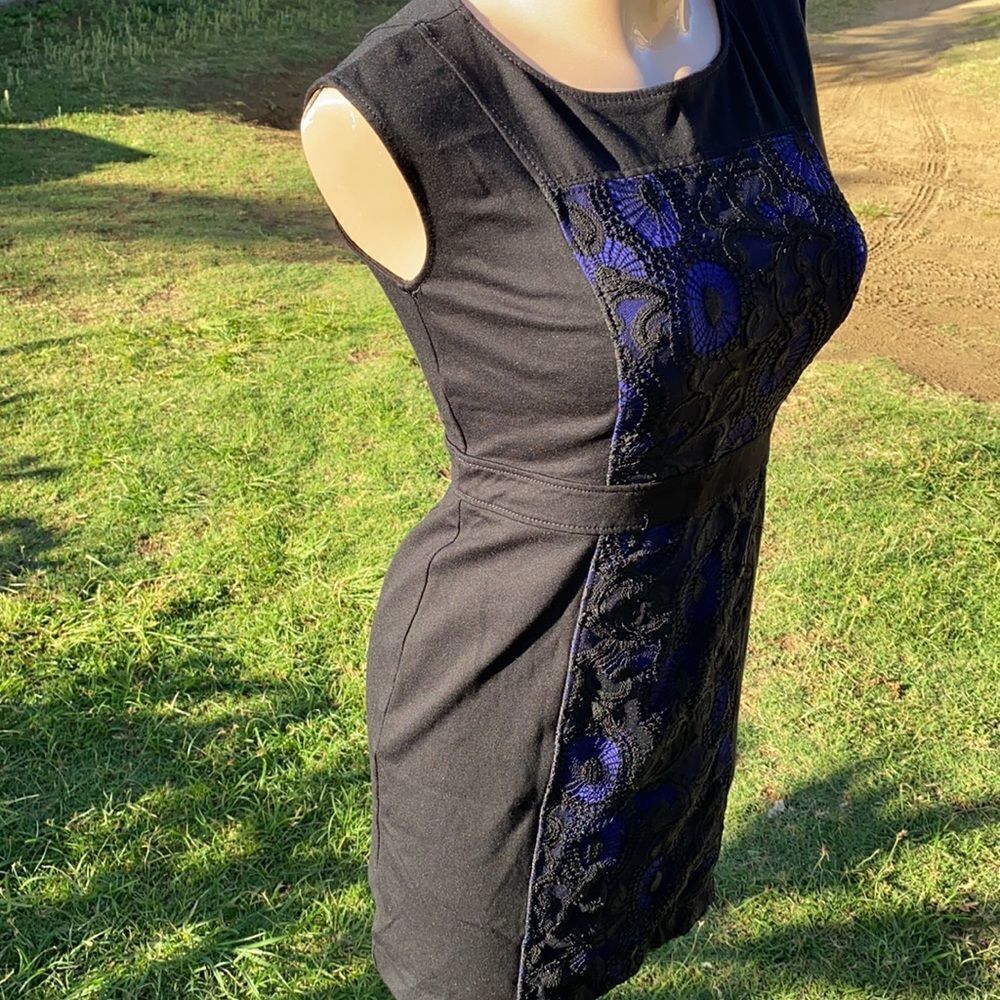 Ann Taylor Loft Bodycon Lace Detailed Dress MCM Old Hollywood Size 2 - Picture 4 of 5